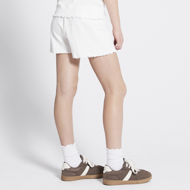 Pointelle shorts "Sibel" White 2